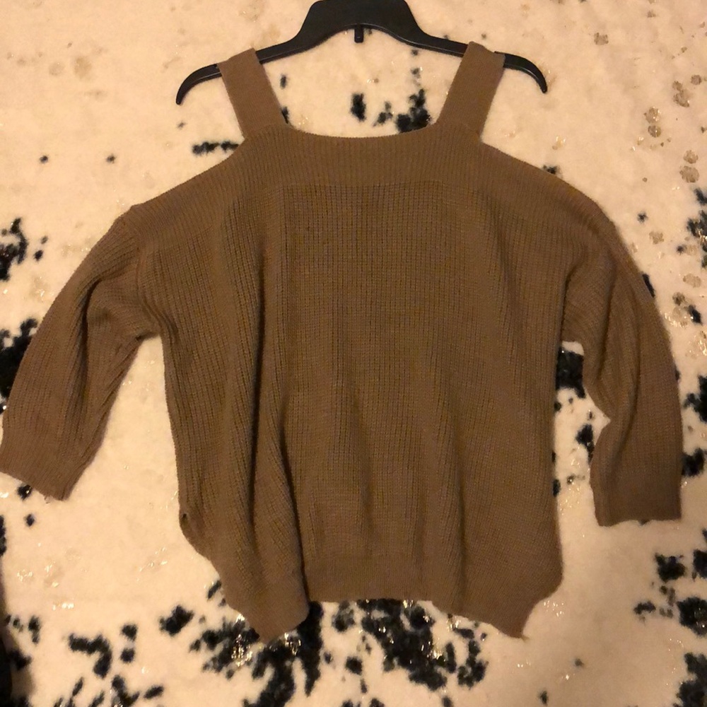 Cold shoulder sweater